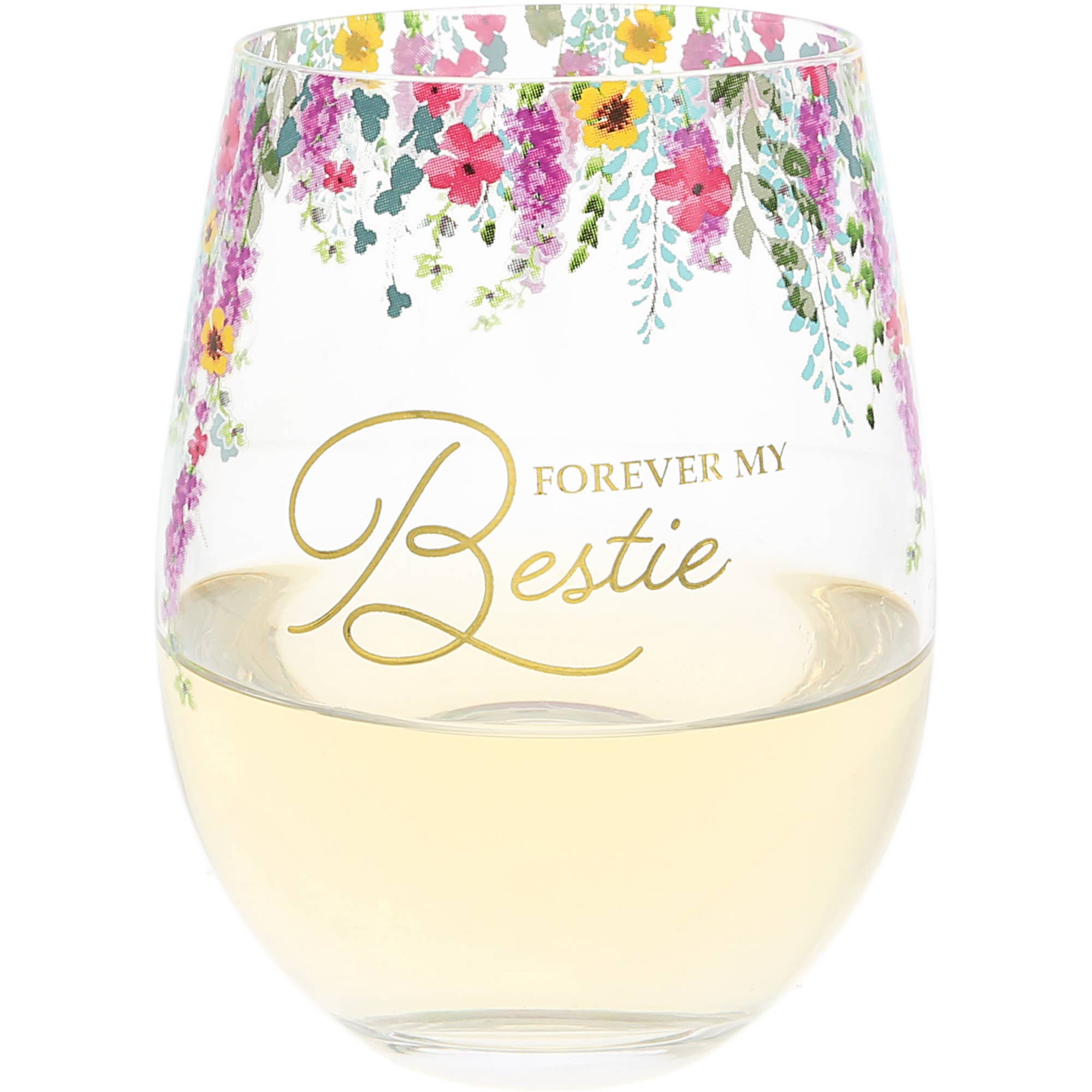 Forever Bestie - Gift Boxed 17 oz Stemless Wine Glass