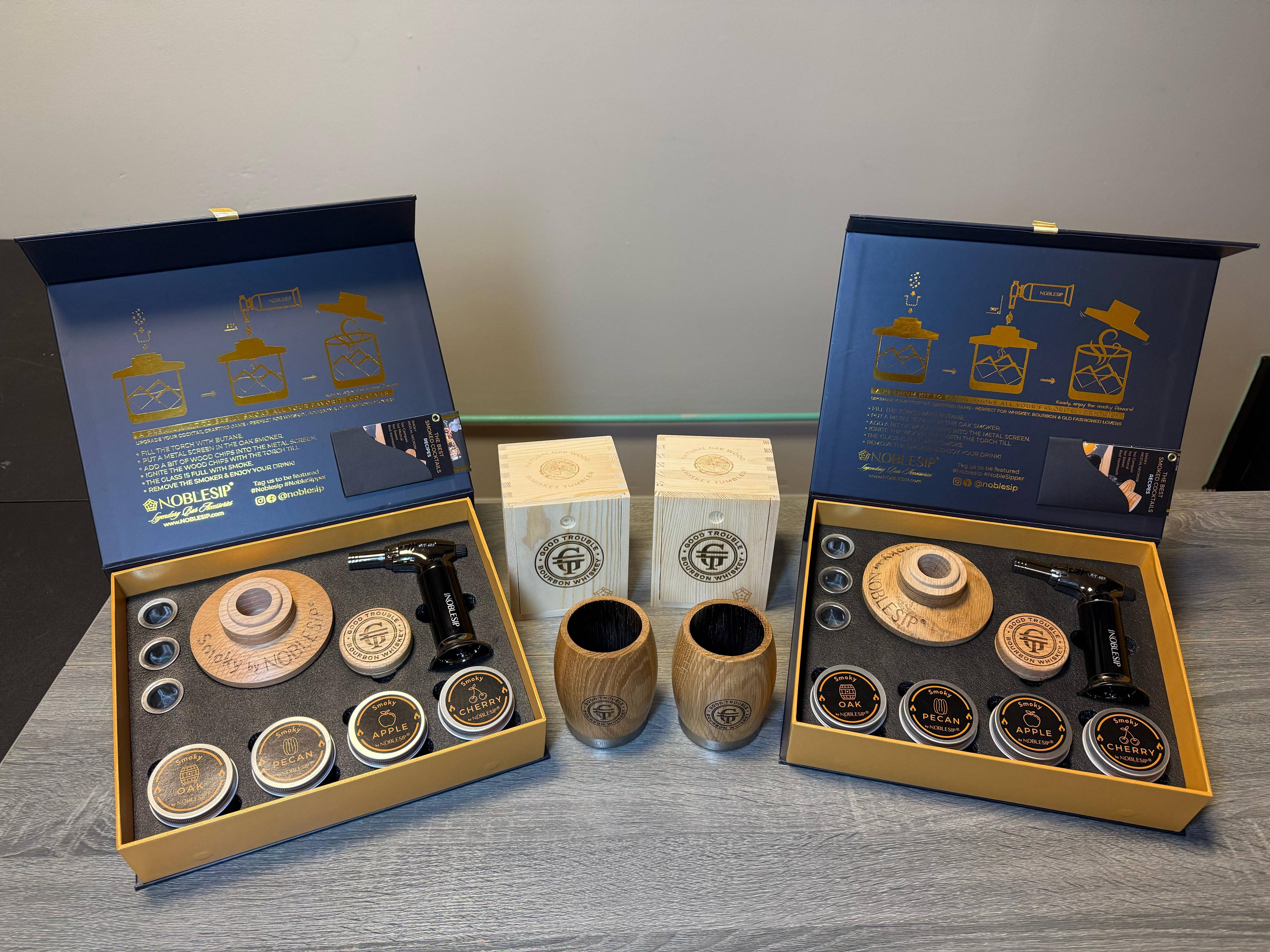 Cocktail Smoker Kit with Torch & Premium Wood Chips — Gift Set for Old Fashioned & Whiskey Bars