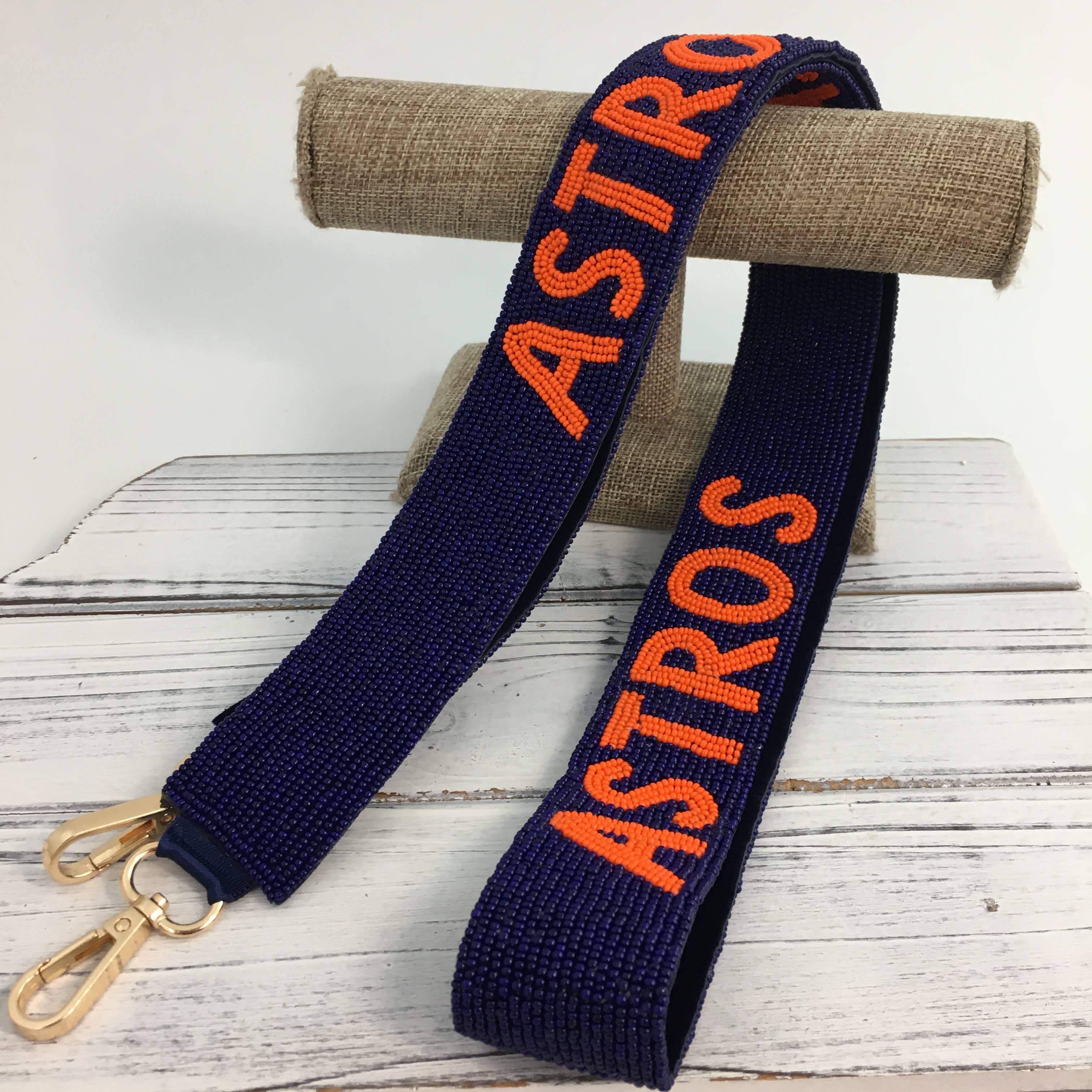 Beaded ASTROS purse strap