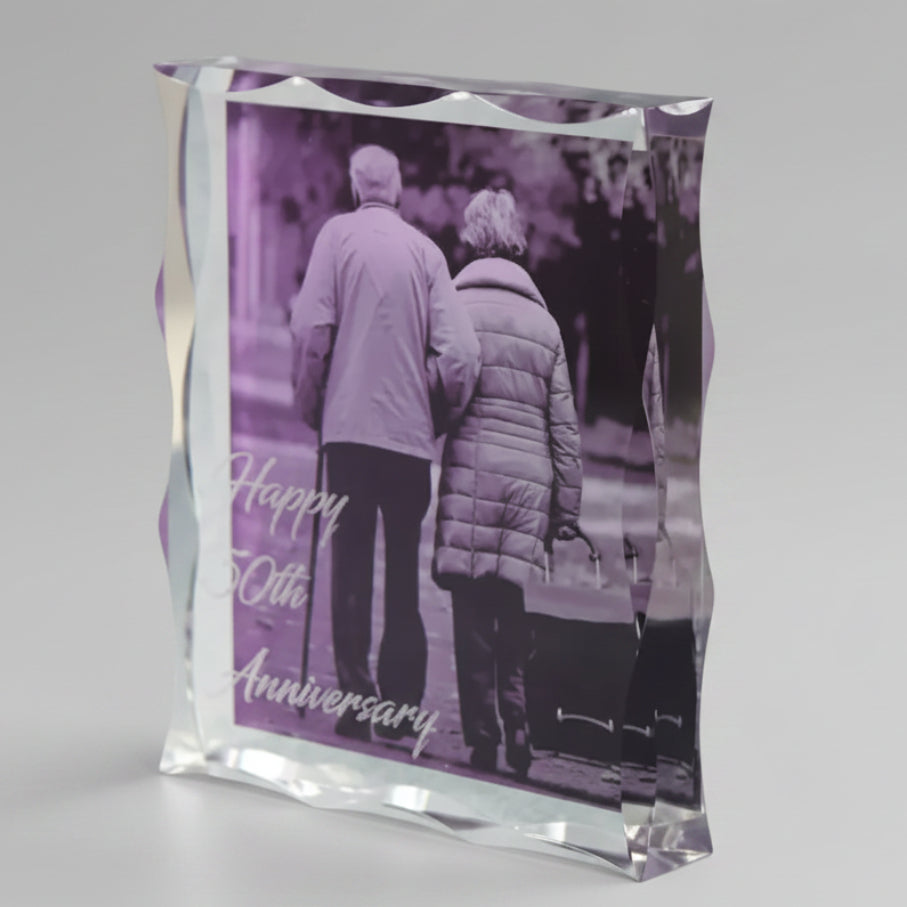 Acrylic Block with Scallop Edge-Awards & Engraving