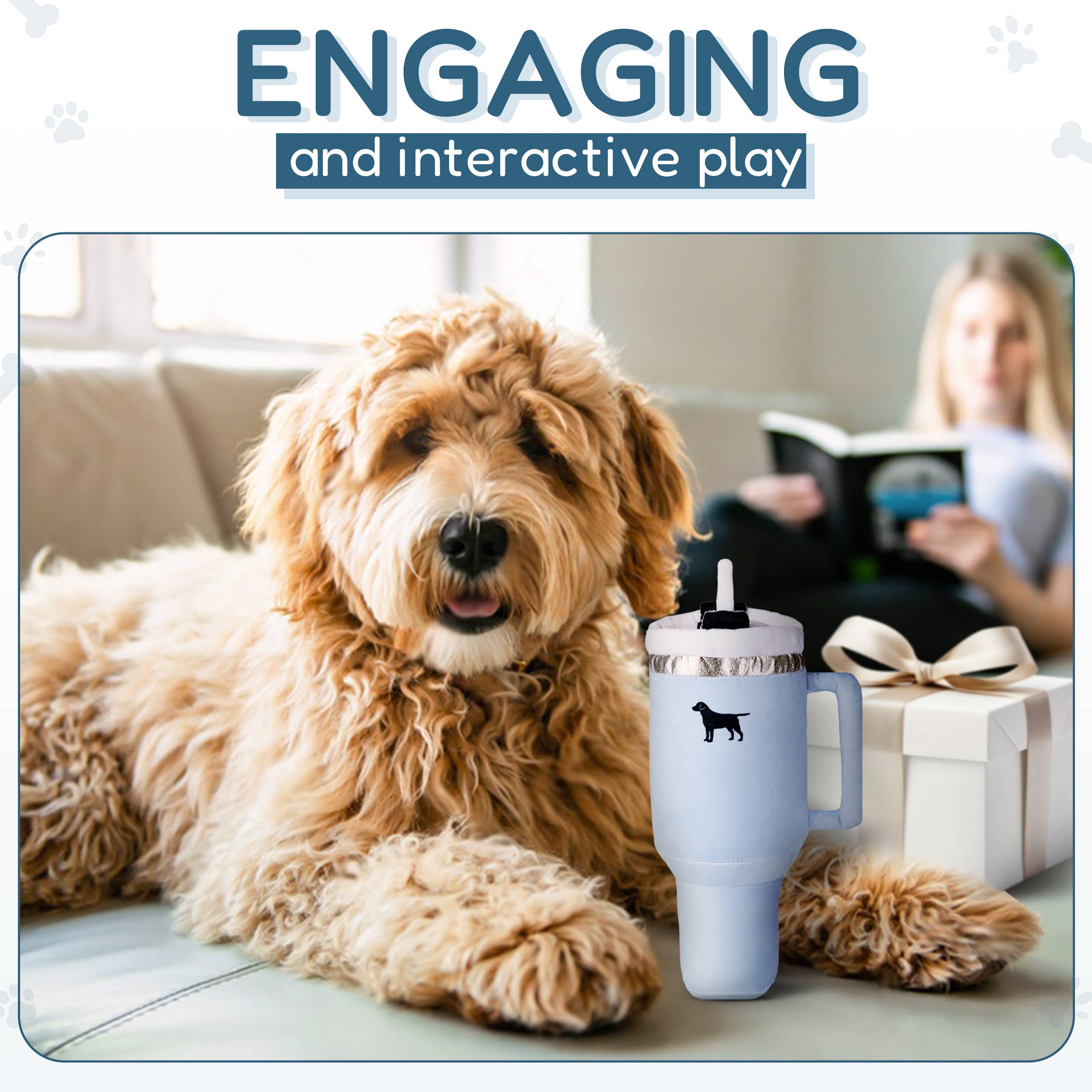 PUPROAR Pup Cup Tumbler Plush Squeaker Dog Toy