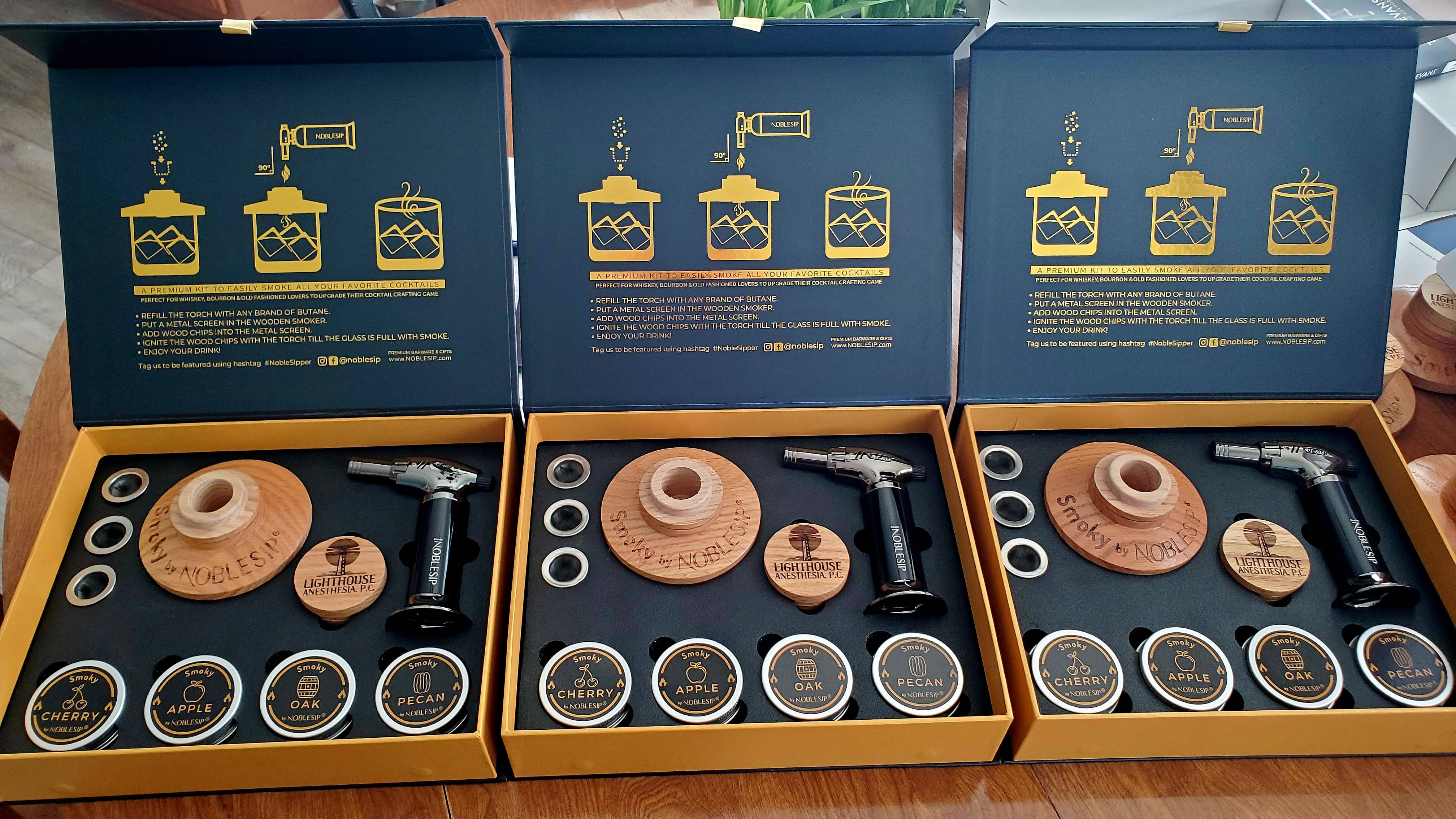 Cocktail Smoker Kit with Torch & Premium Wood Chips — Gift Set for Old Fashioned & Whiskey Bars