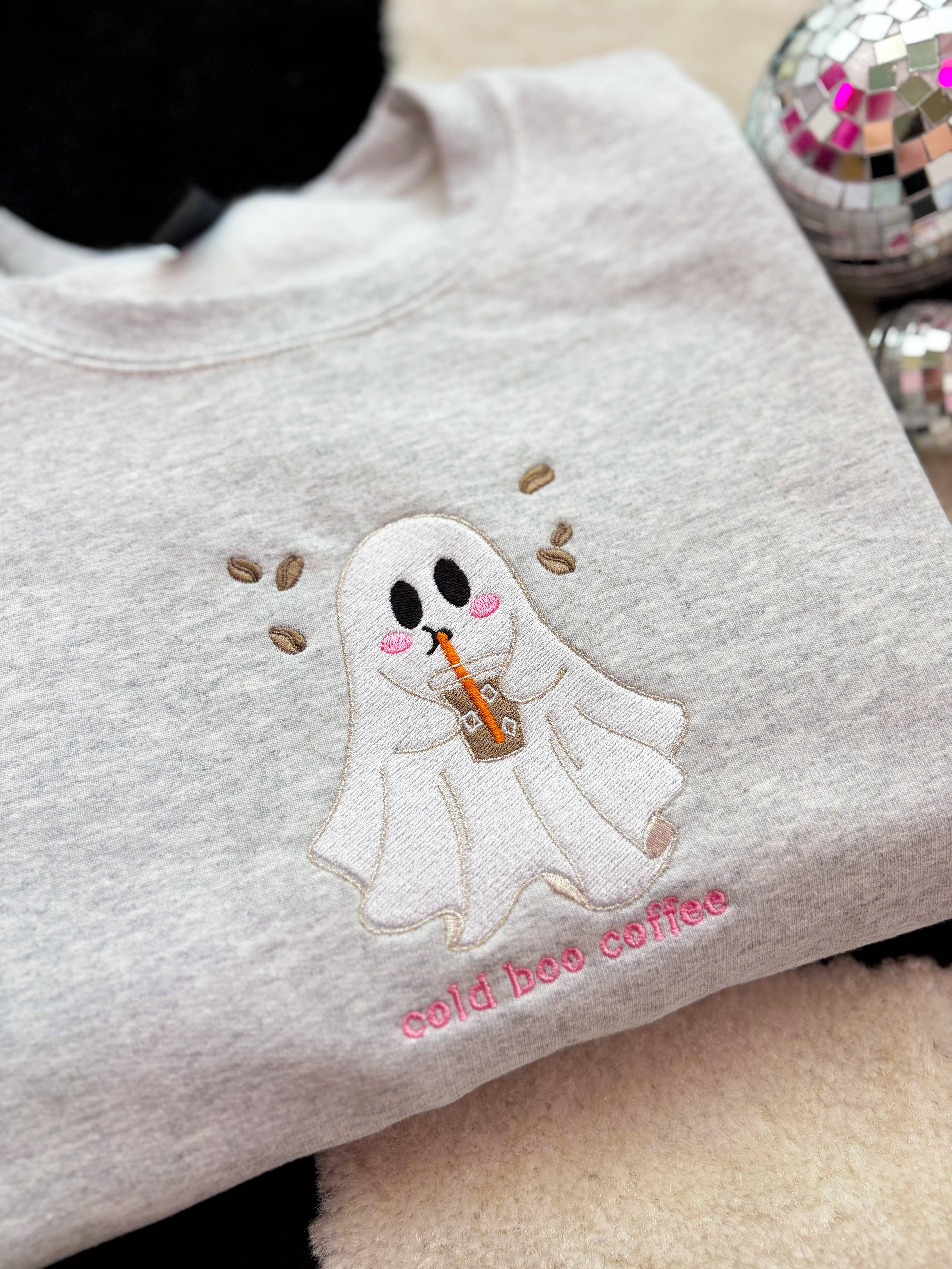 Cold Boo Embroidered Crewneck | Fall Sweatshirt | Halloween