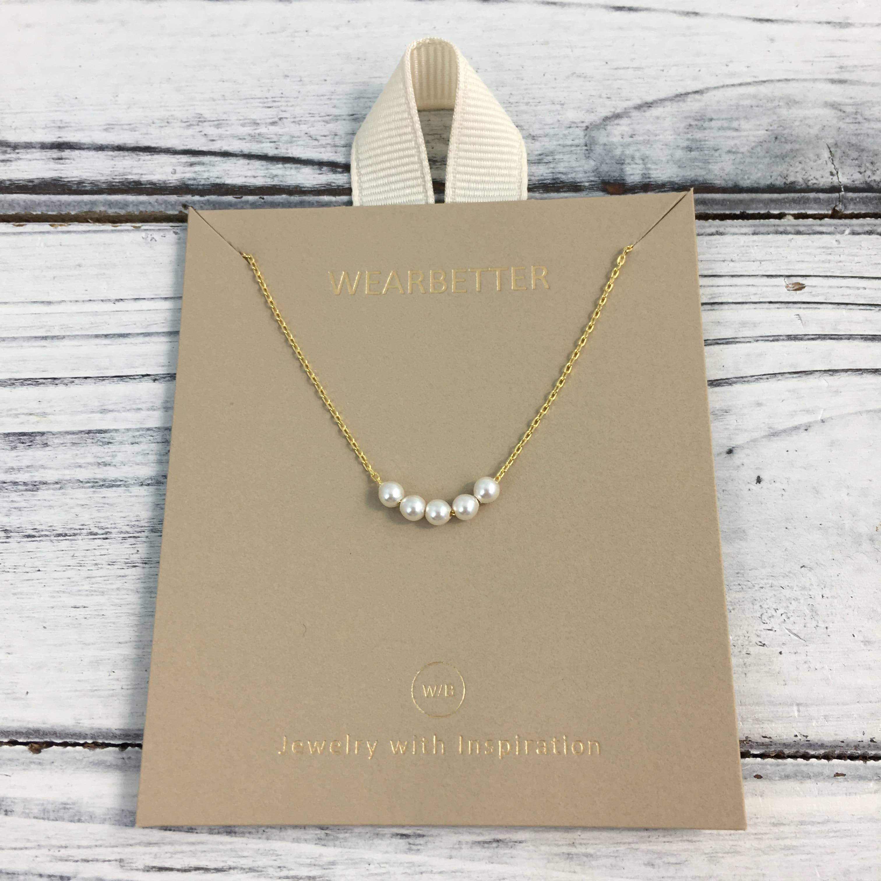 Dainty 5-Pearl necklace