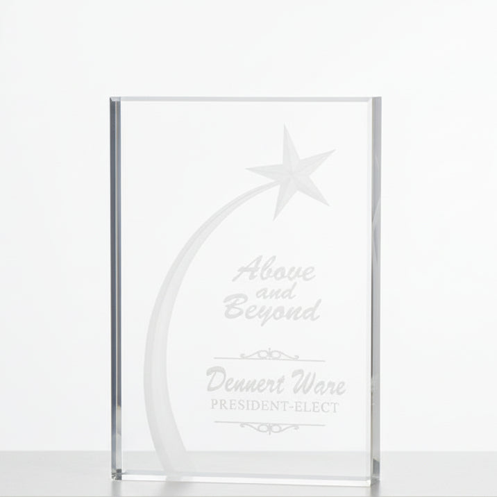 Acrylic Block with 3D Shooting Star-Awards & Engraving