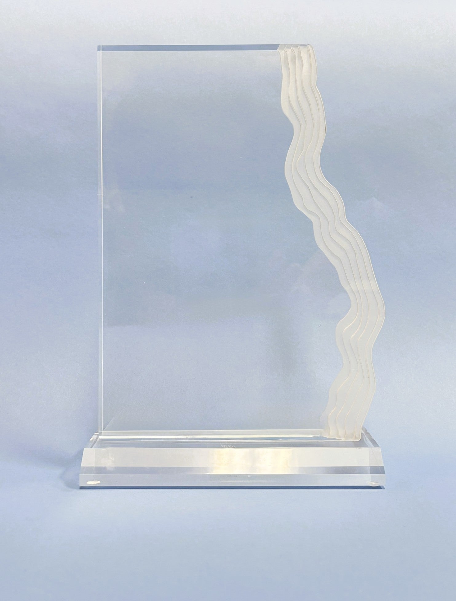 Clear Waterfall Edge Acrylic Award