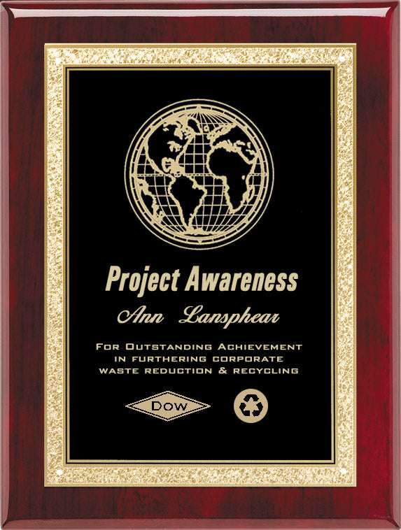 High Gloss Piano Finish Rosewood Plaque