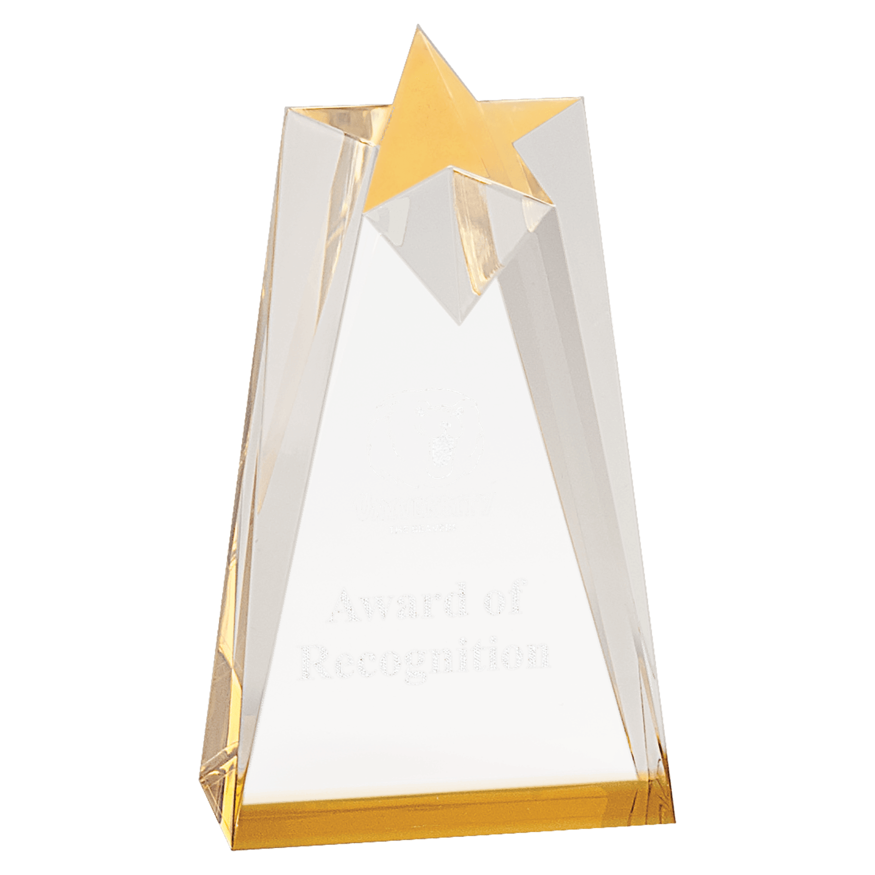 Gold Sculpted Star Acrylic