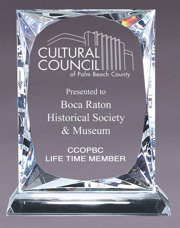 Crystal Bevel Back Plaque