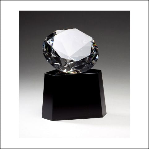Crystal Diamond on Black Base