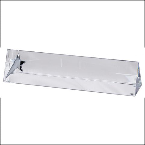 Crystal Name Block with Silver Star