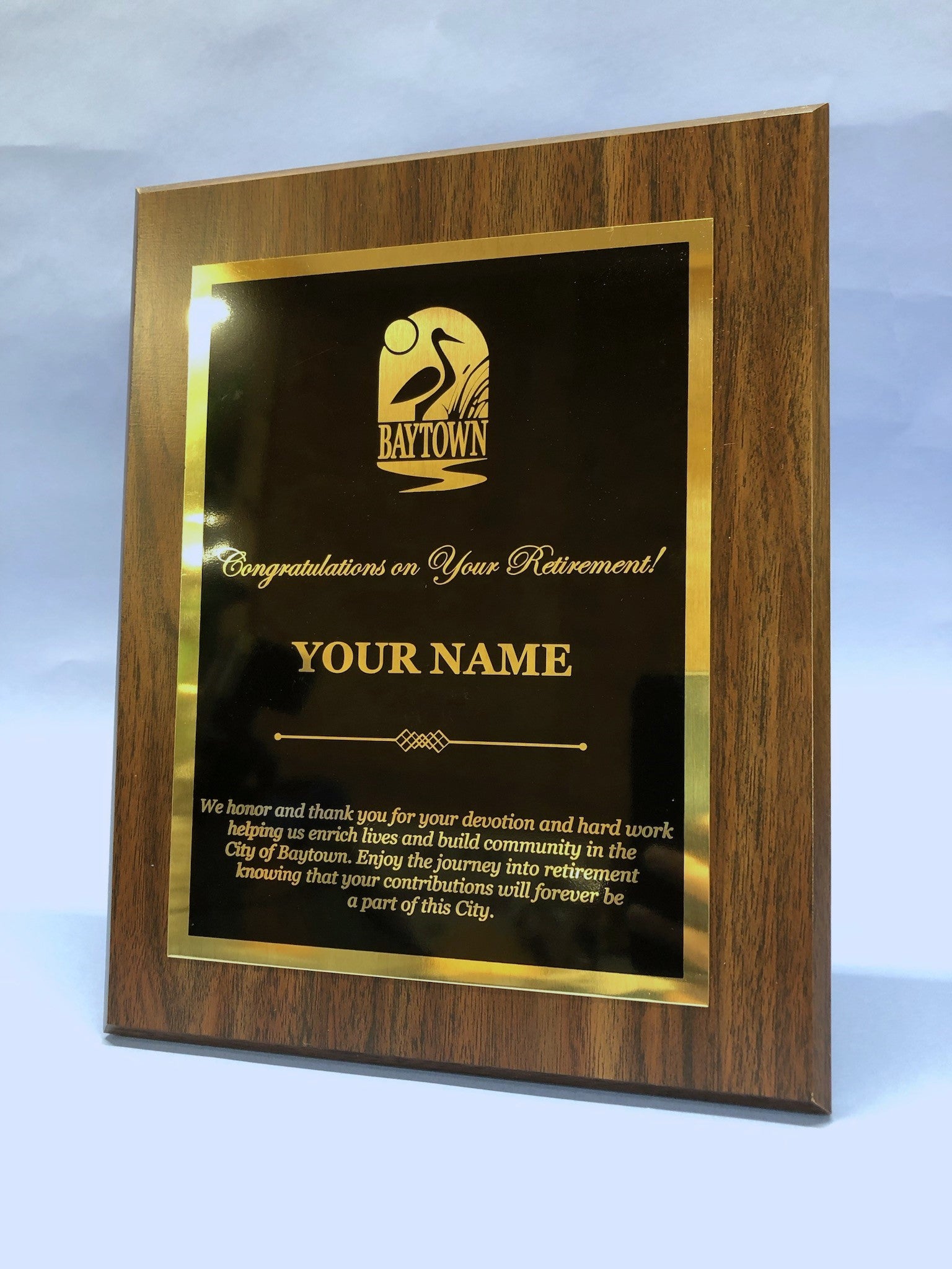 EXecutive Cherry Finish Plaque Lasered