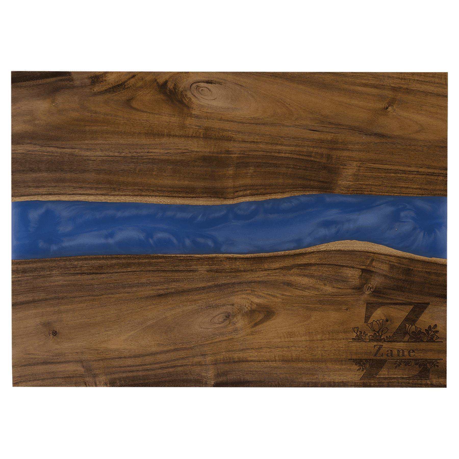 Acadia and Blue Pearl Resin Serving Board