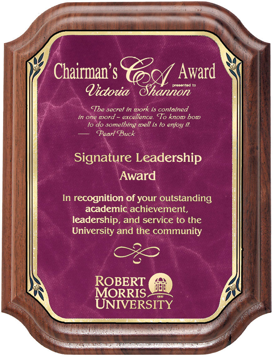 The Ovation Collection - Genuine Walnut Plaque