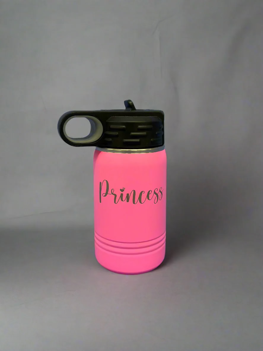 Pink Princess Insulated Water Bottle