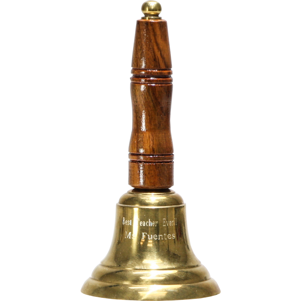 Brass Bell With Wood Handle-Awards & Engraving