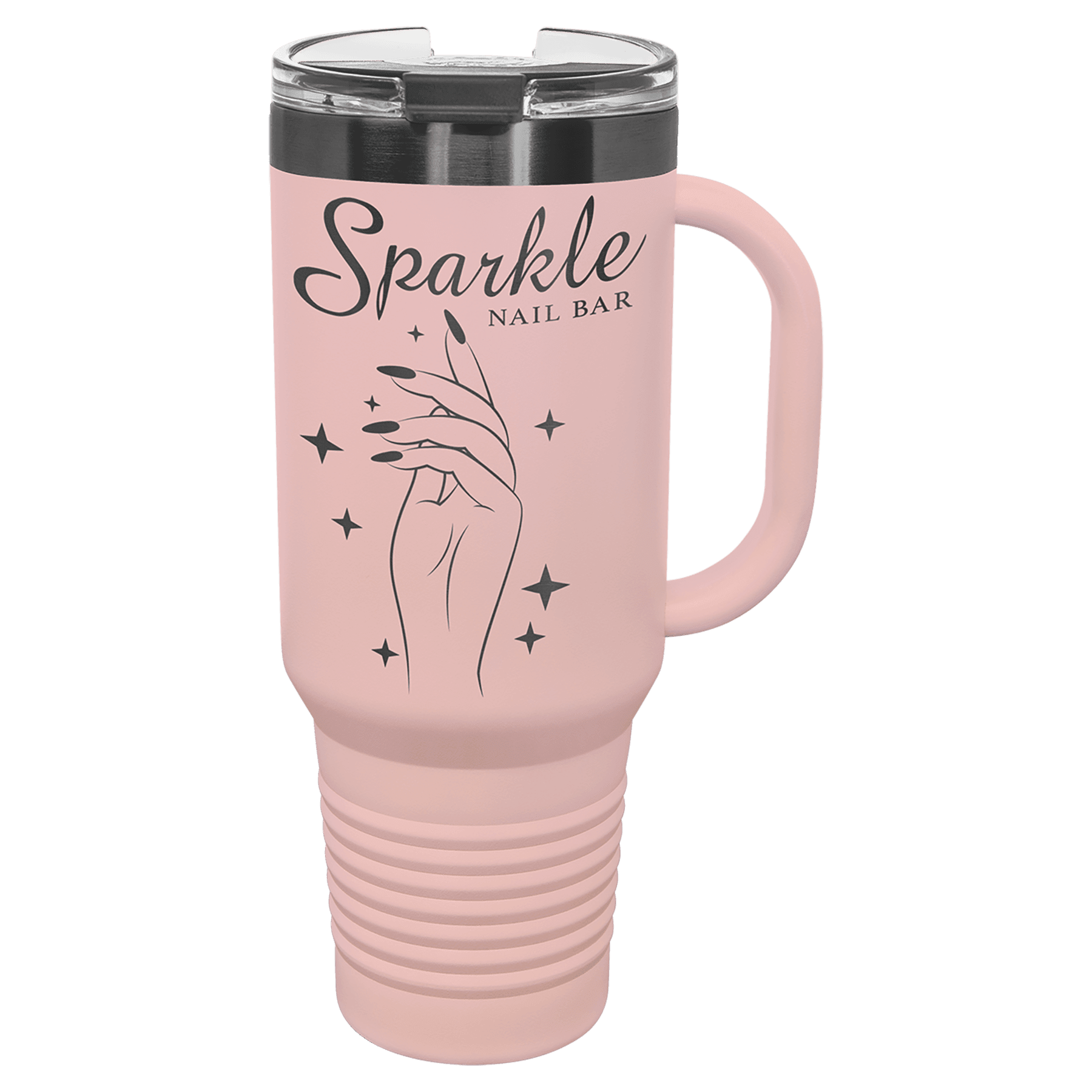 40 oz. Stainless Steel Vacuum Insulated Travel Mug with Handle and Straw - Pastel Colors