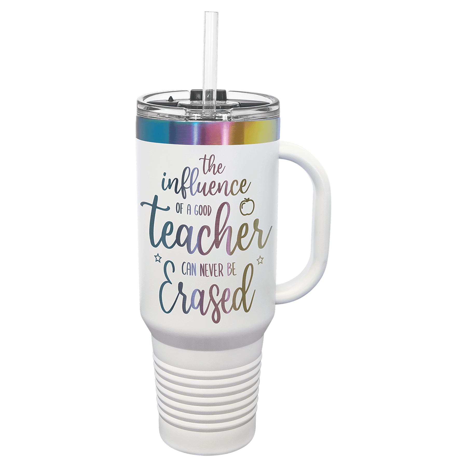 40 oz. Stainless Steel Vacuum Insulated Travel Mug with Handle and Straw - Ion Plated