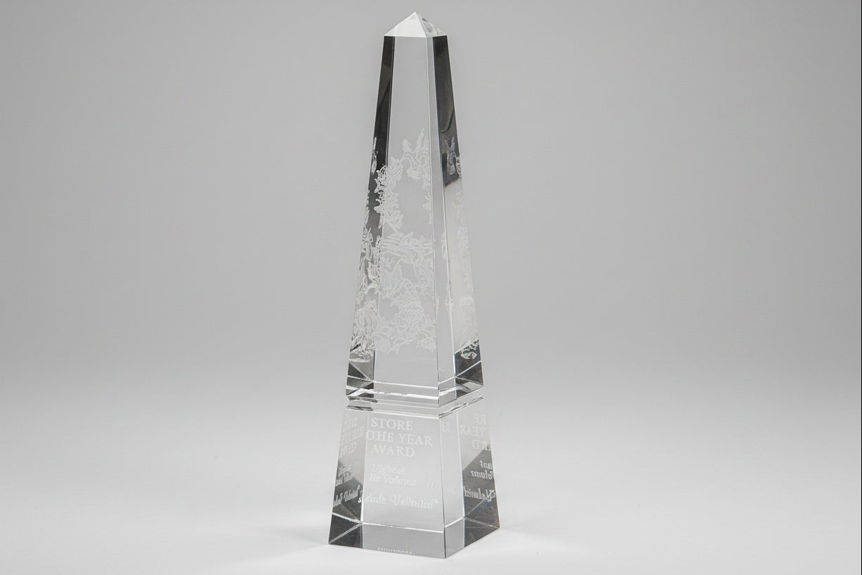 Optic Crystal Groove Obelisk-Awards & Engraving