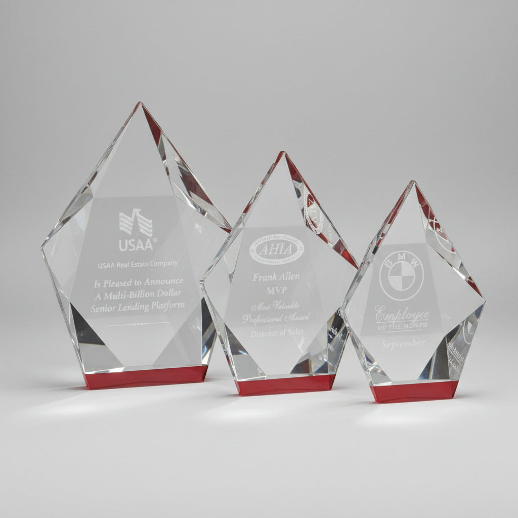Multi-Faceted Crystal Hexagon-Awards & Engraving