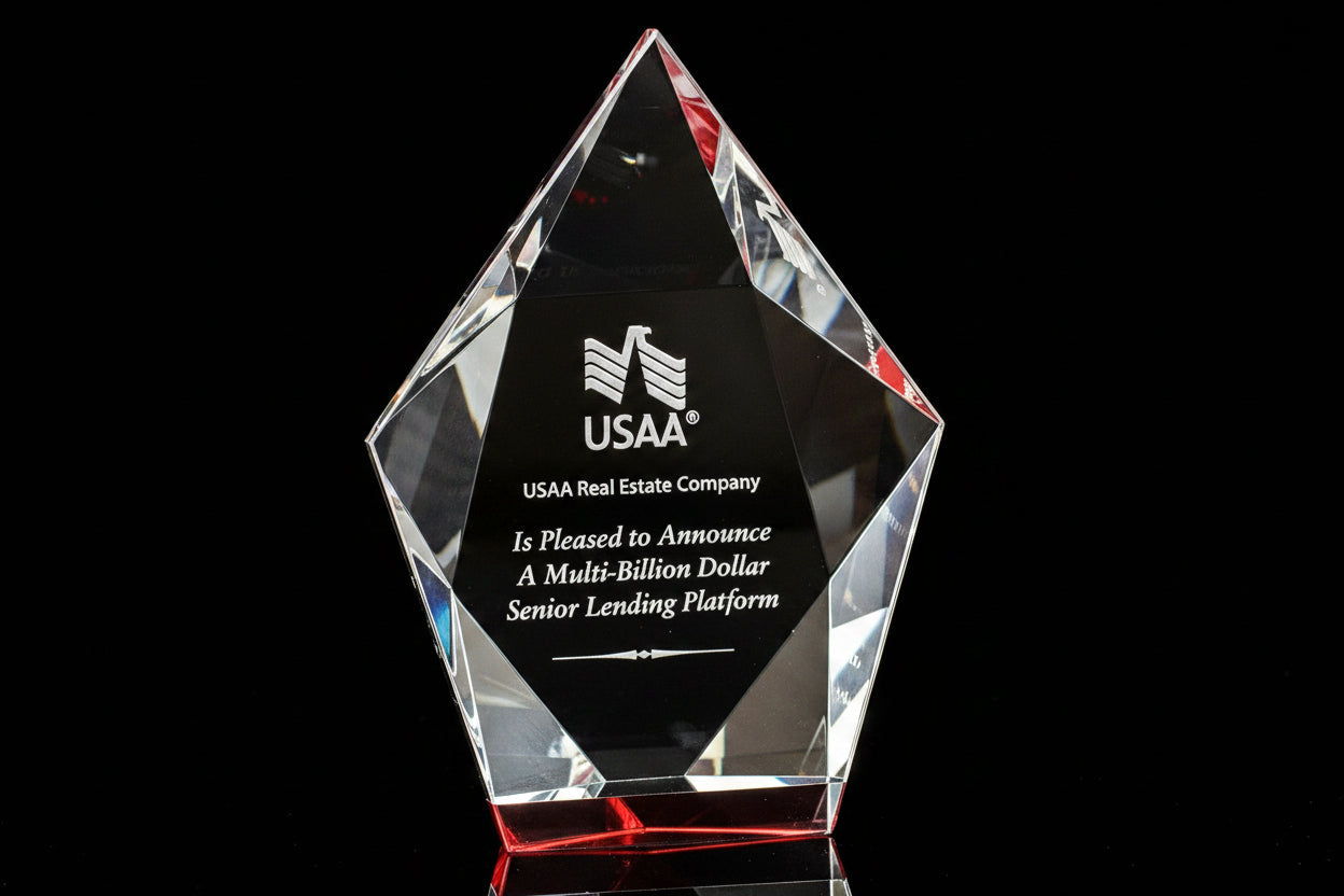 Multi-Faceted Crystal Hexagon-Awards & Engraving