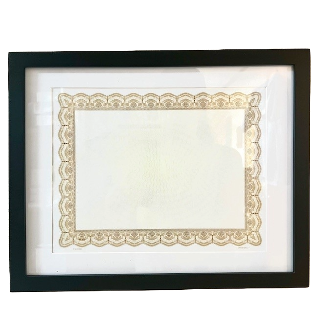 Classic Black Certificate Frame