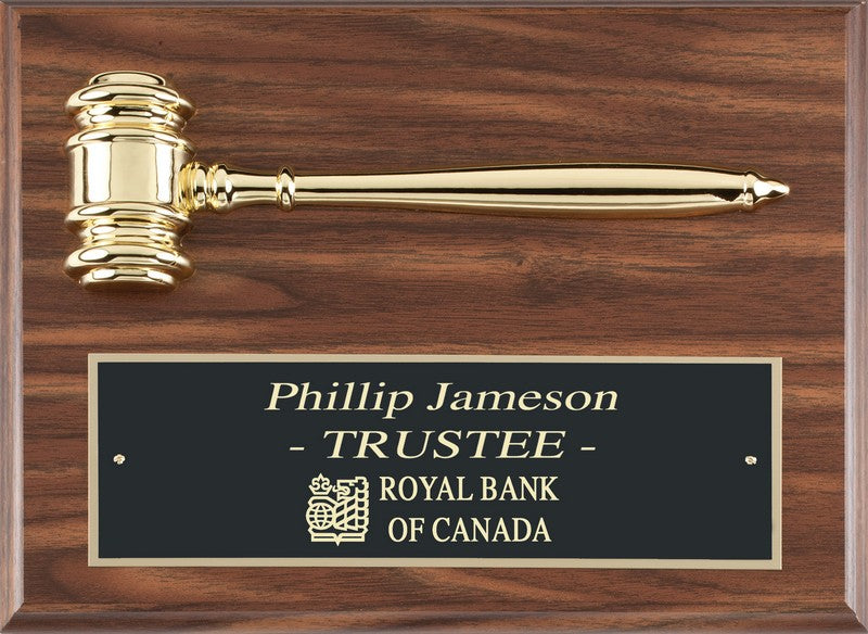 Classic Gavel Recognition Plaque