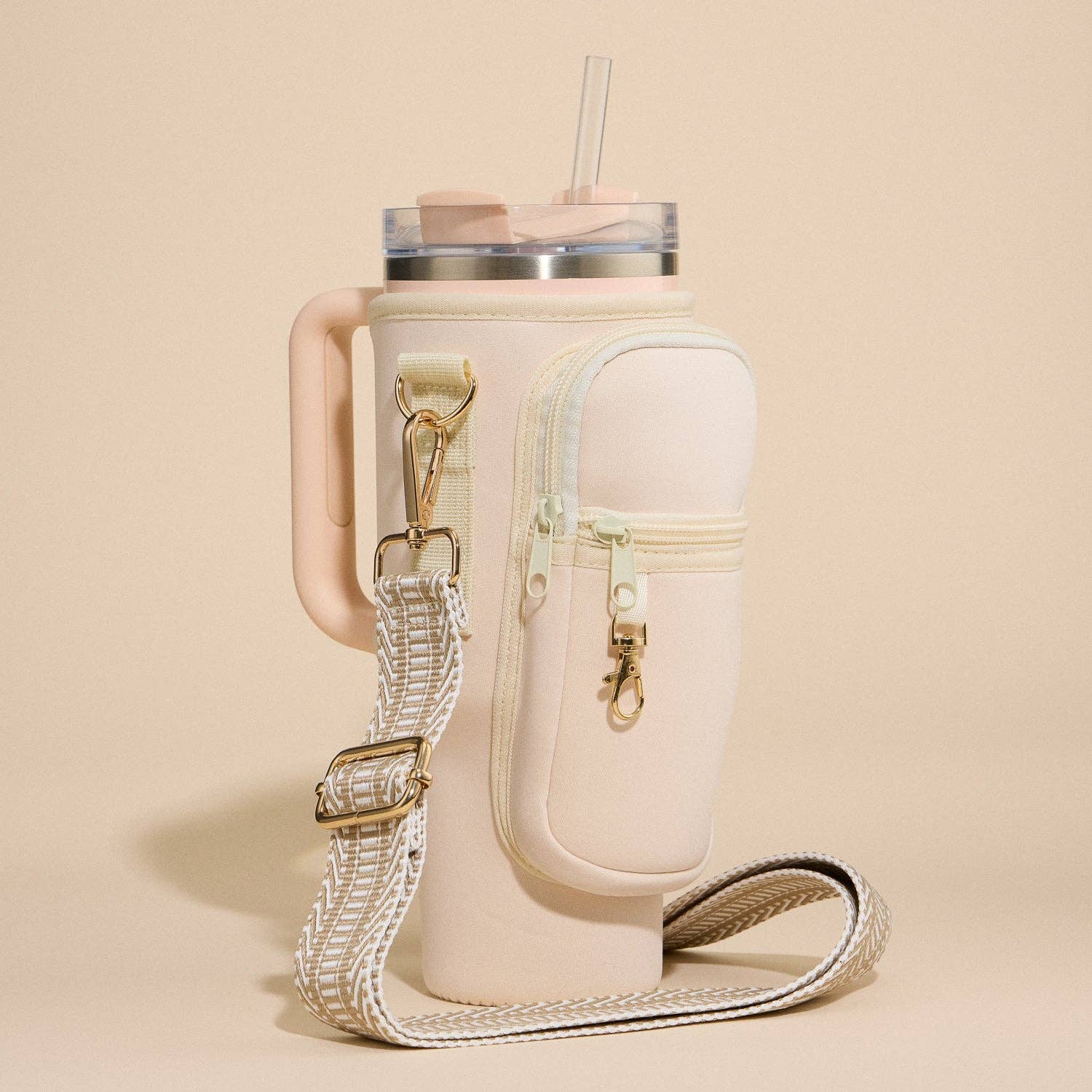 Neoprene Tumbler Bag with Adjustable Crossbody Strap