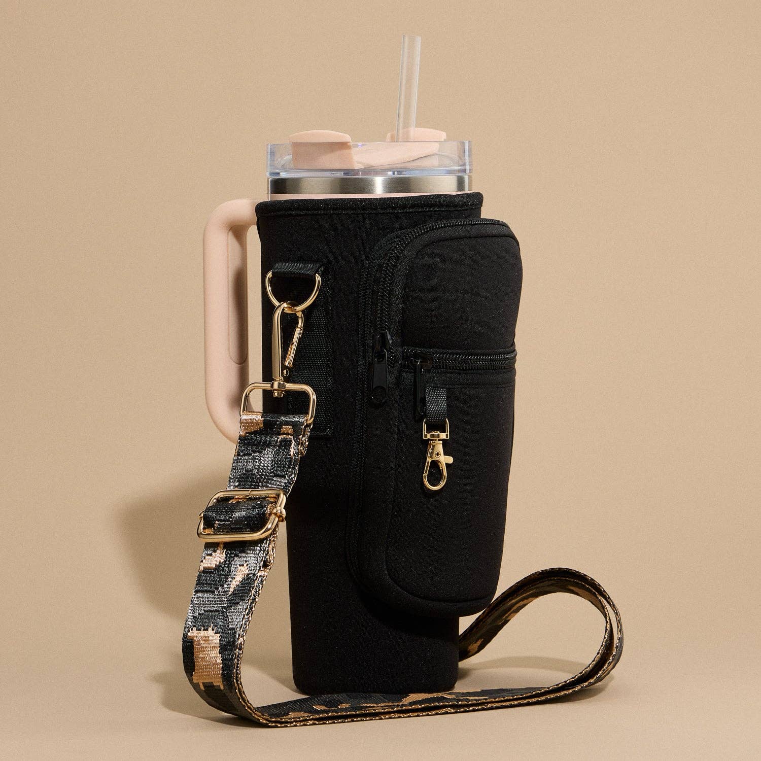 Neoprene Tumbler Bag with Adjustable Shoulder Strap