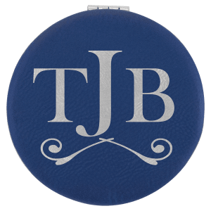 Laserable Leatherette Compact Mirror (SBP)