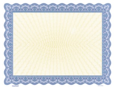 Blank Certificate Paper