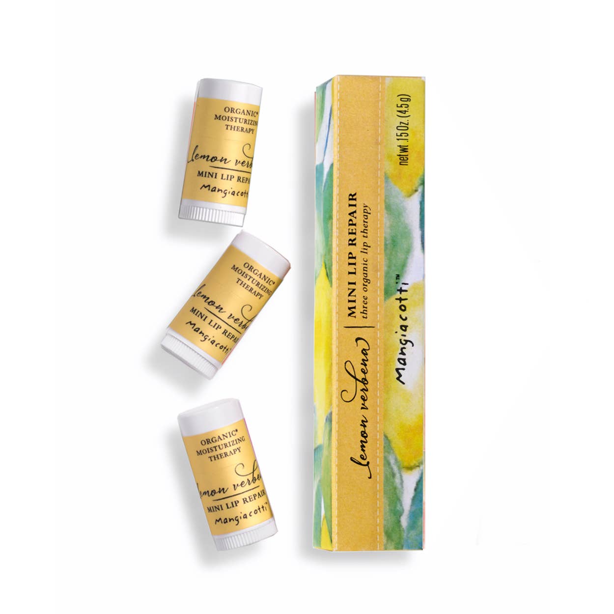 Lemon Verbena Mini Lip Repair by Mangiacotti, .15 oz each