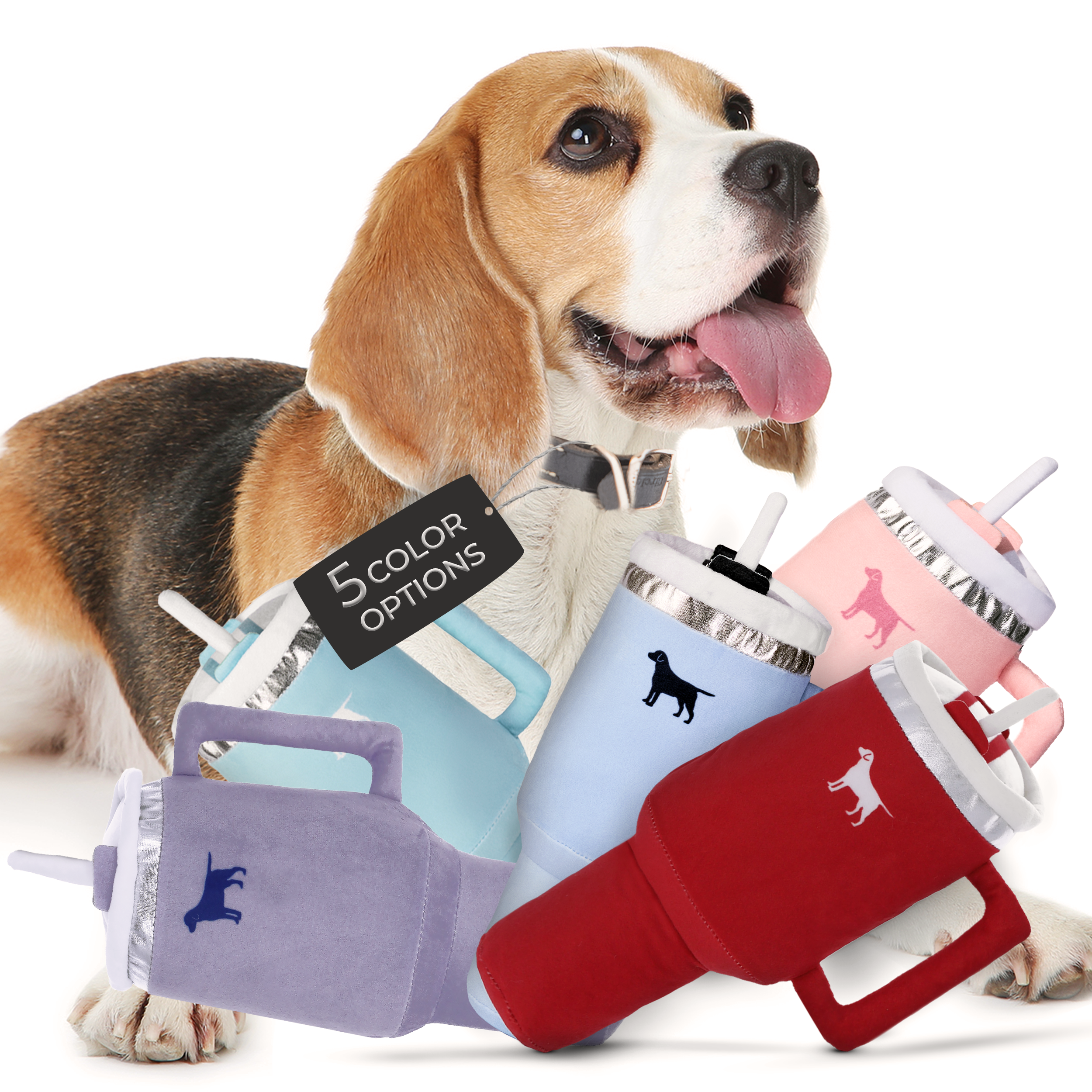 PUPROAR Pup Cup Tumbler Plush Squeaker Dog Toy