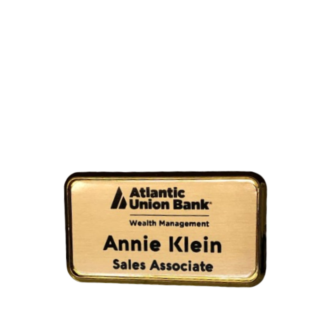 Rectangle Custom Name Badge with Rounded Frame
