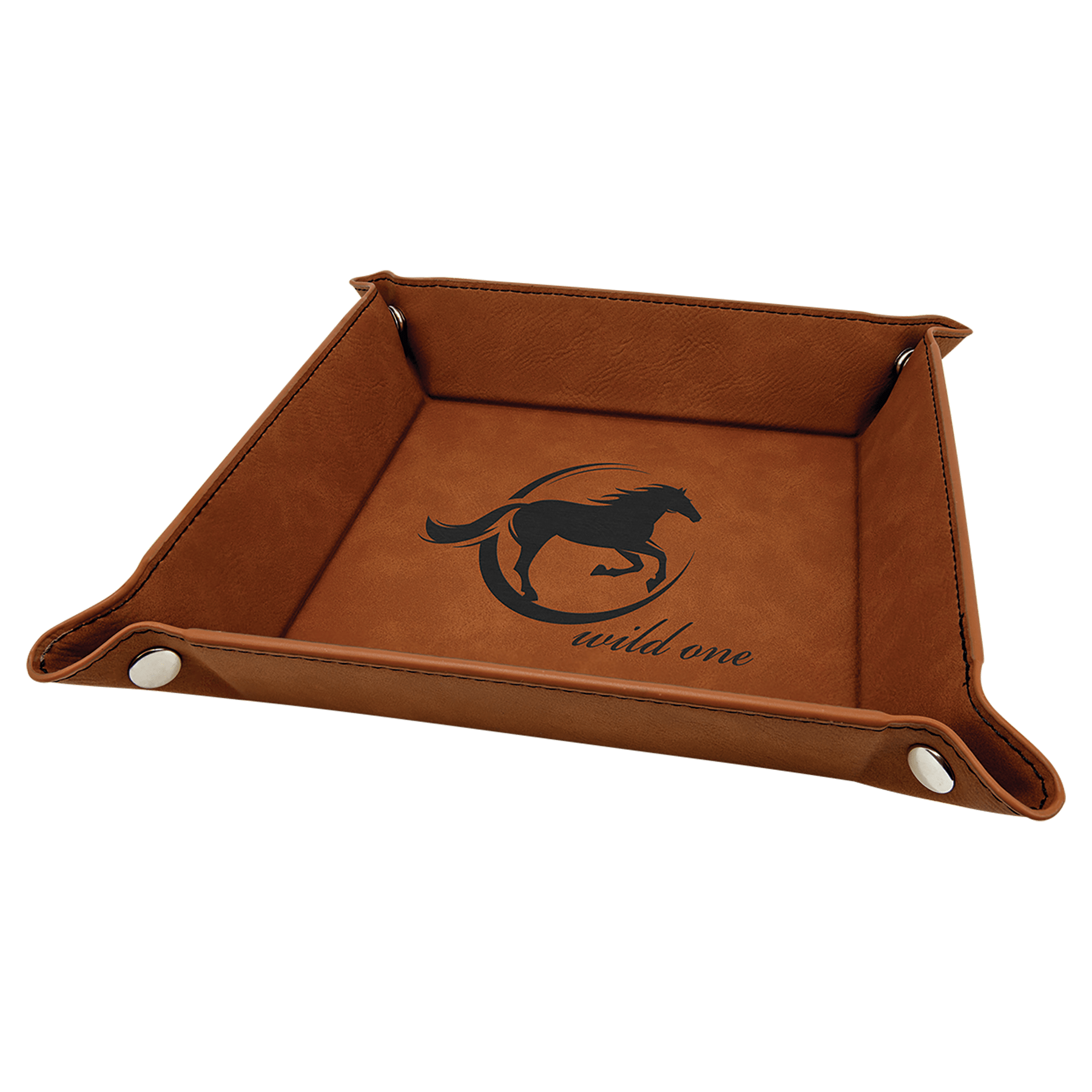Laserable Leatherette Travel Tray
