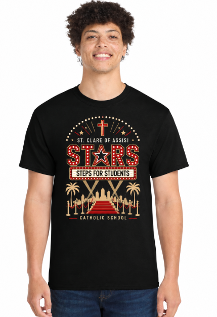 St. Clare Stars Steps for Students 2027 Adult T-Shirt - PREORDER