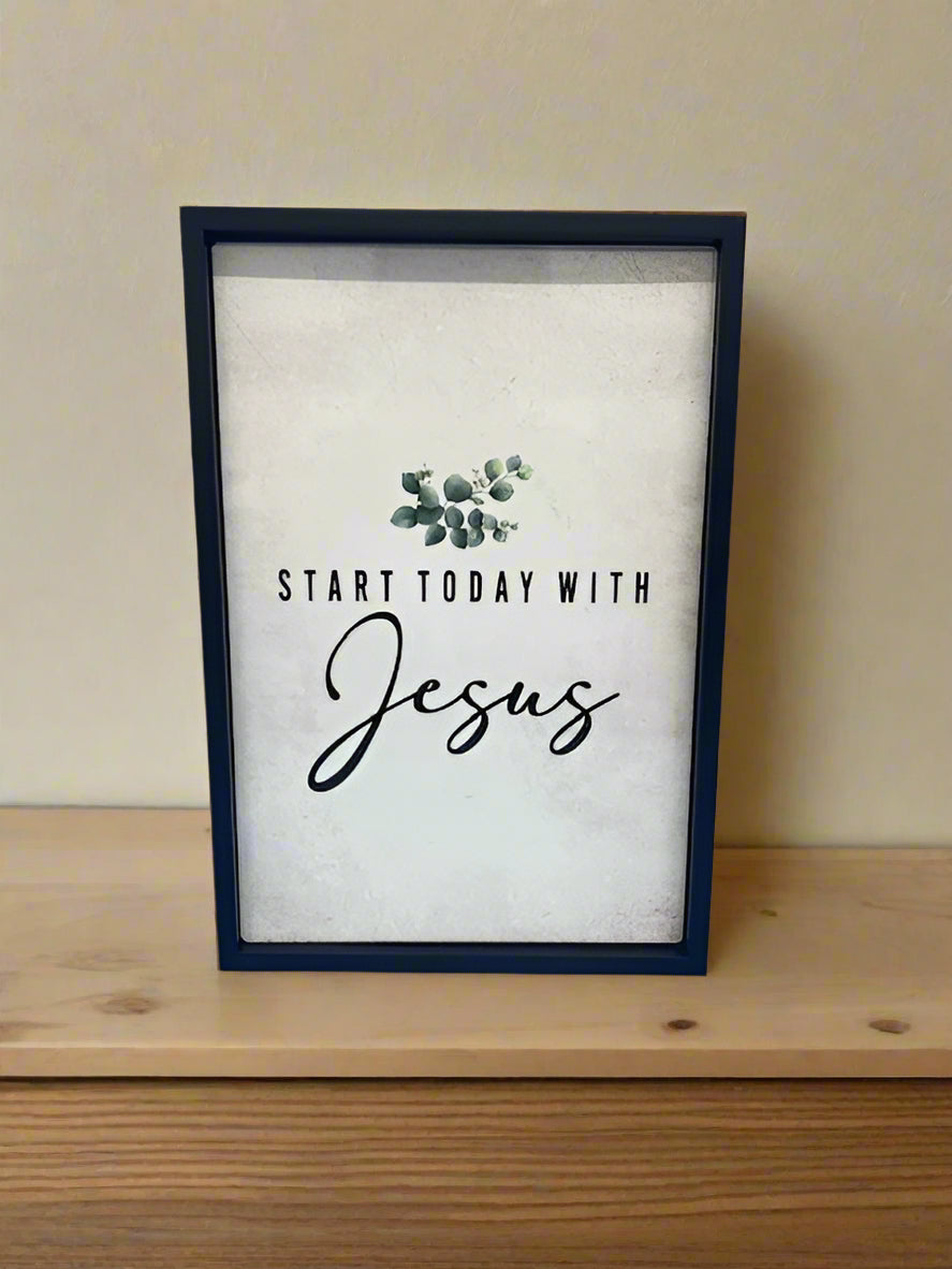 Start Today with Jesus Block Art