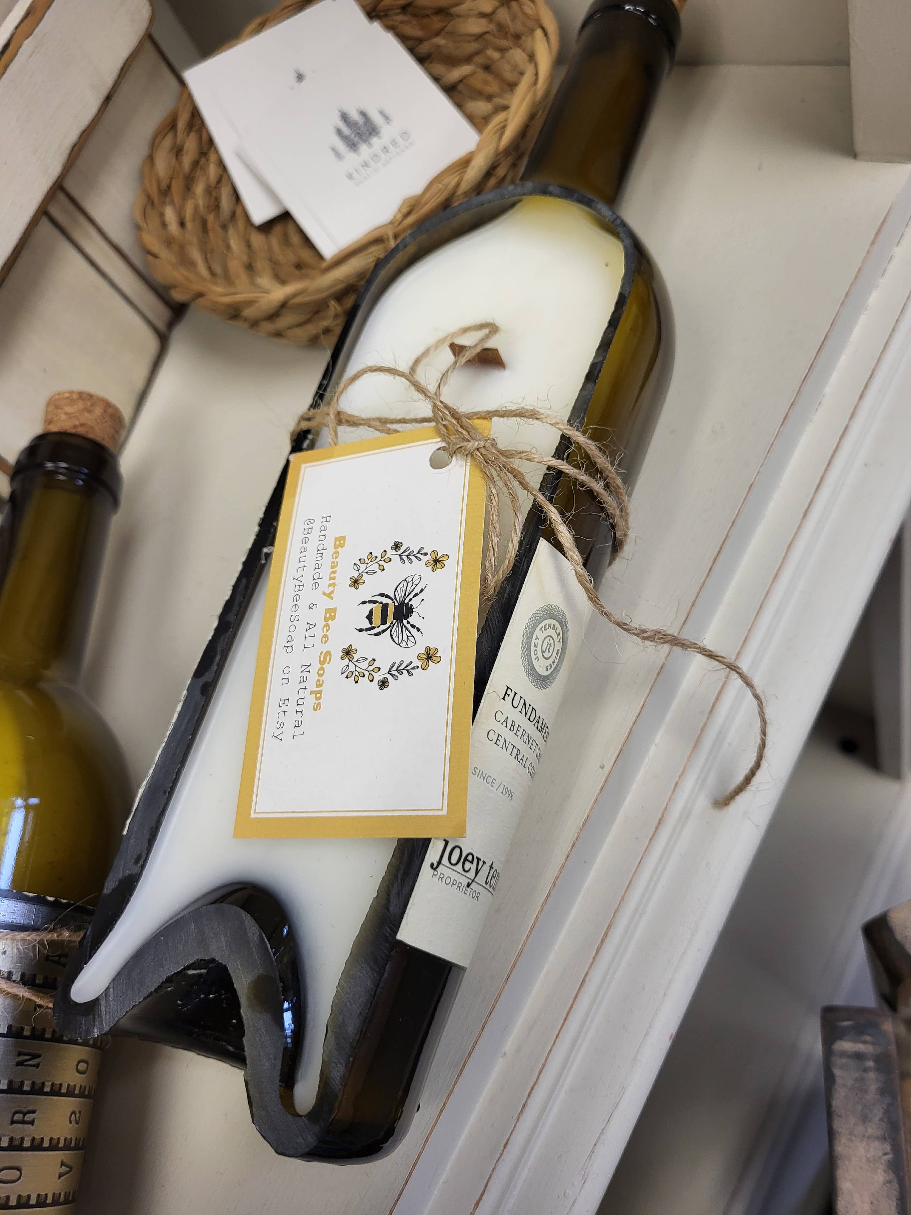 Cut Wine Bottle Candle