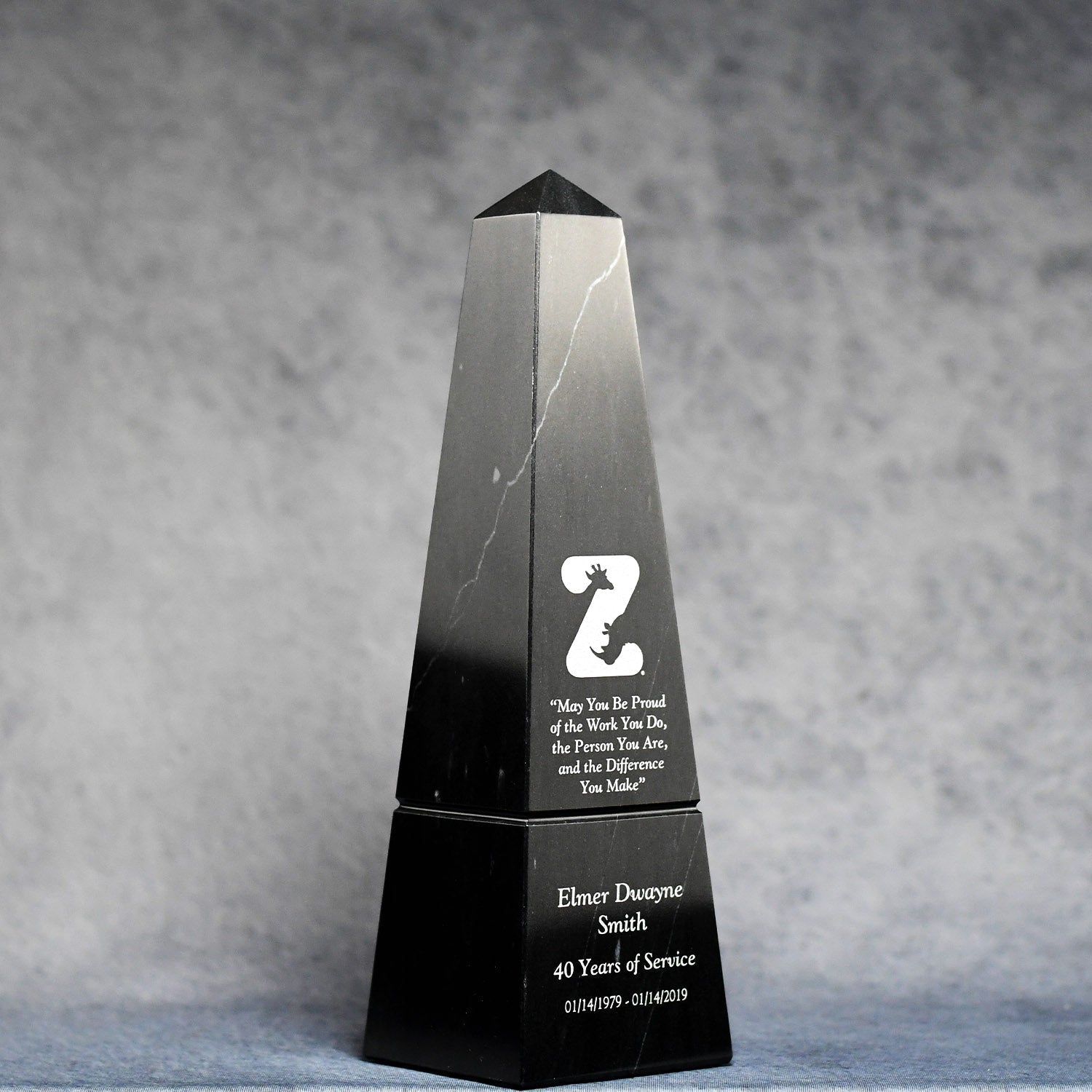 Black Marble Obelisk-Awards &amp; Engraving