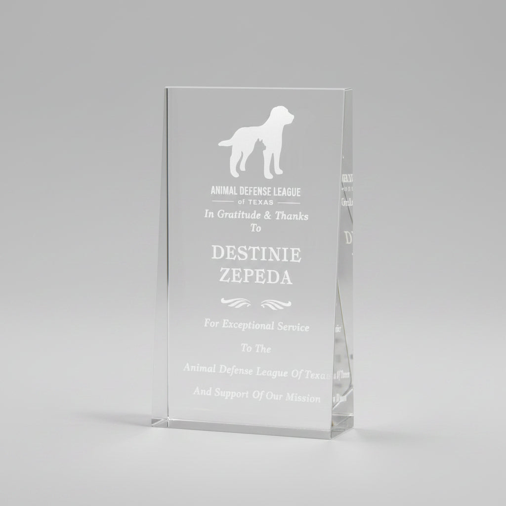 Optic Crystal Wedge-Awards &amp; Engraving