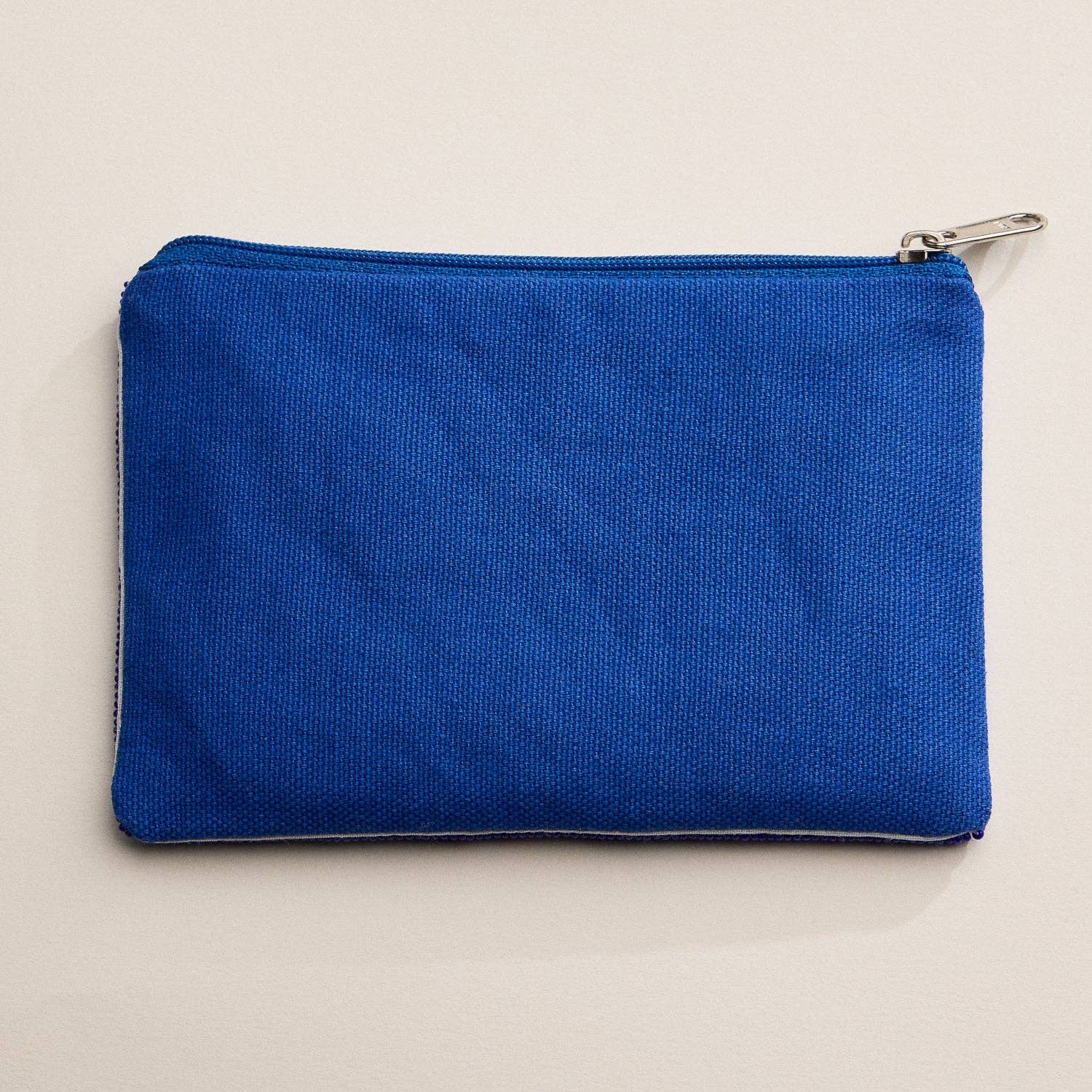 Hand-Beaded Blue Mosaic | Pattern Zipper Pouch