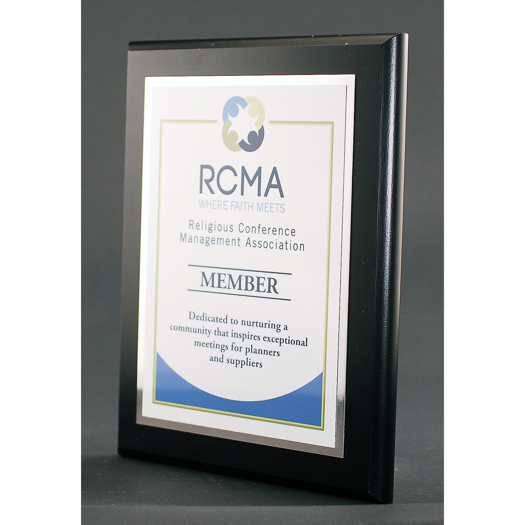 Executive Ebony Finish Plaque With Plate-Awards &amp; Engraving