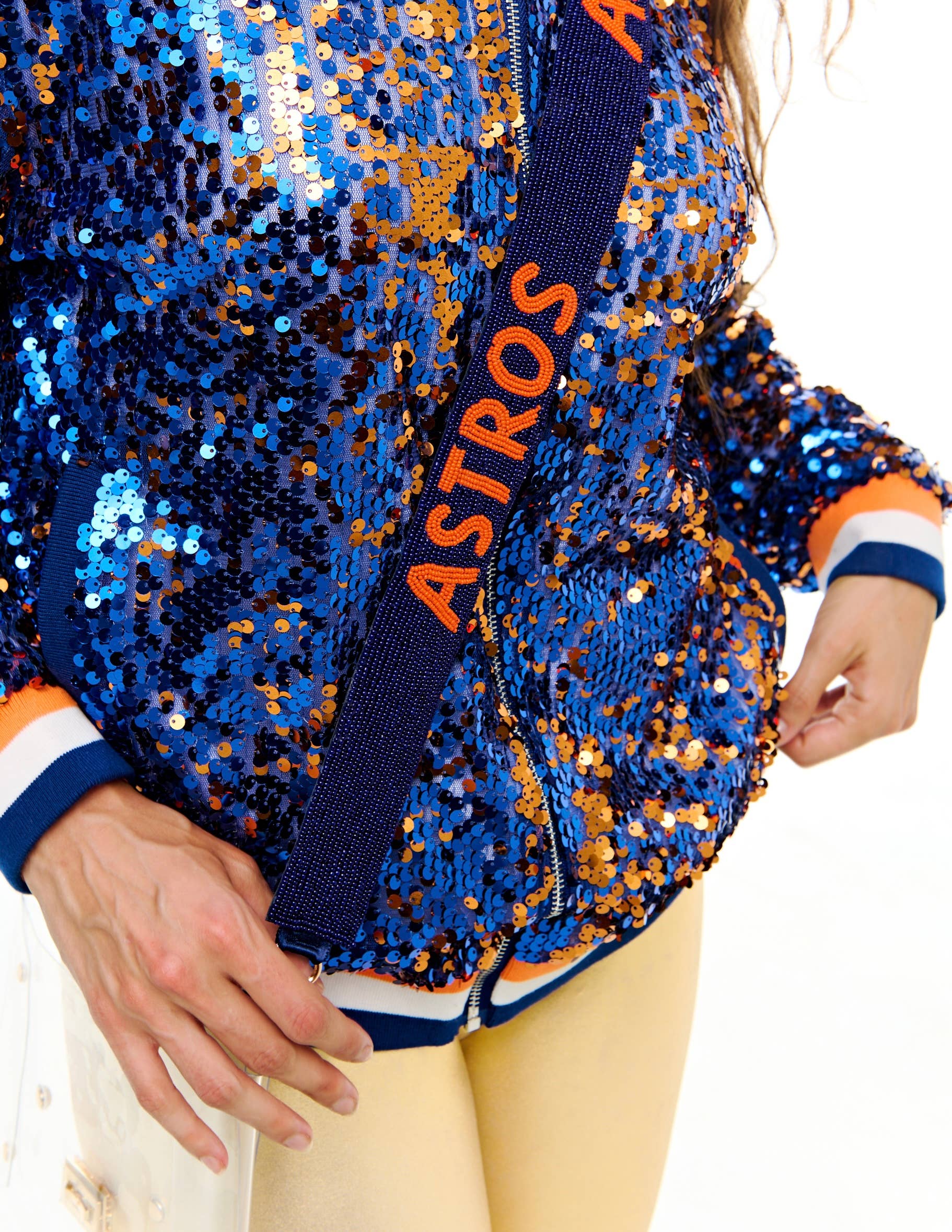 Beaded ASTROS purse strap