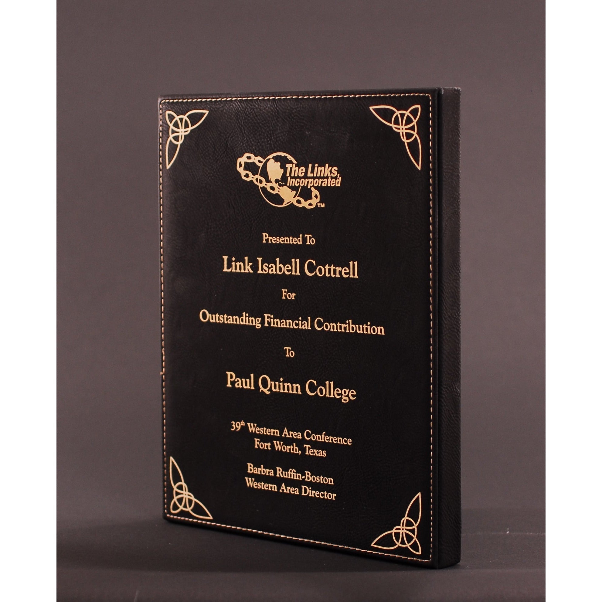 Leatherette Plaque - Black