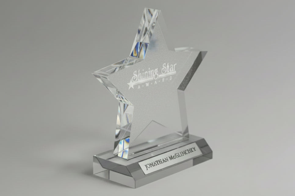 Acrylic Star On Base-Awards &amp; Engraving