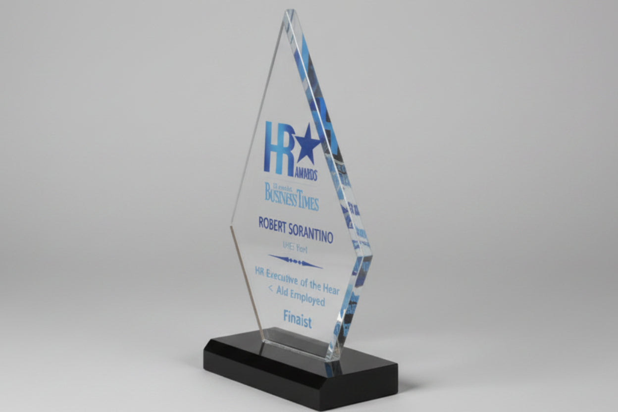 Acrylic Diamond On Ebony Base-Awards &amp; Engraving