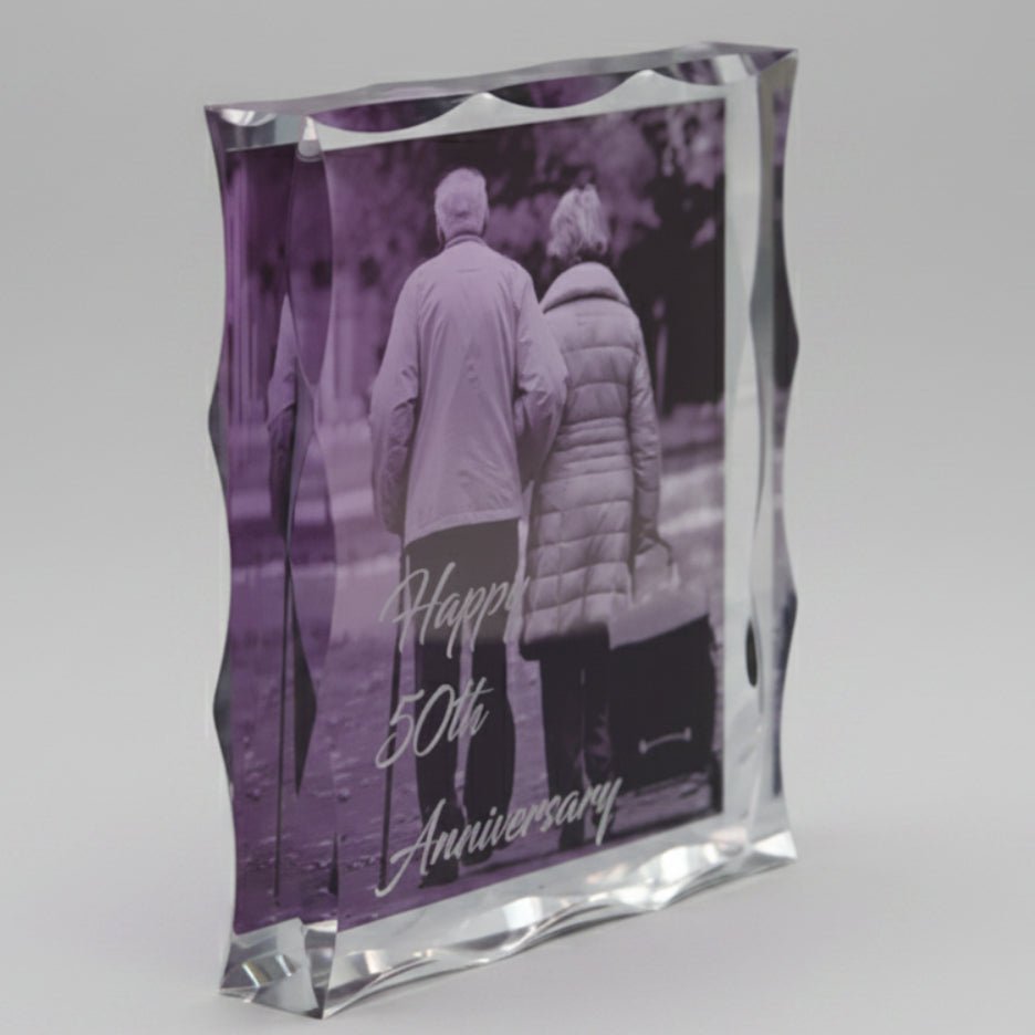 Acrylic Block with Scallop Edge-Awards &amp; Engraving