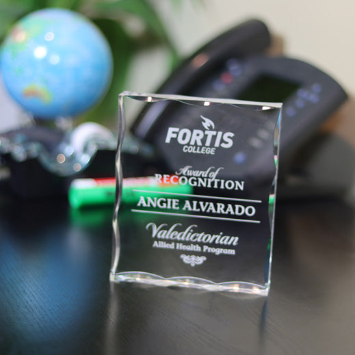 Acrylic Block with Scallop Edge-Awards &amp; Engraving