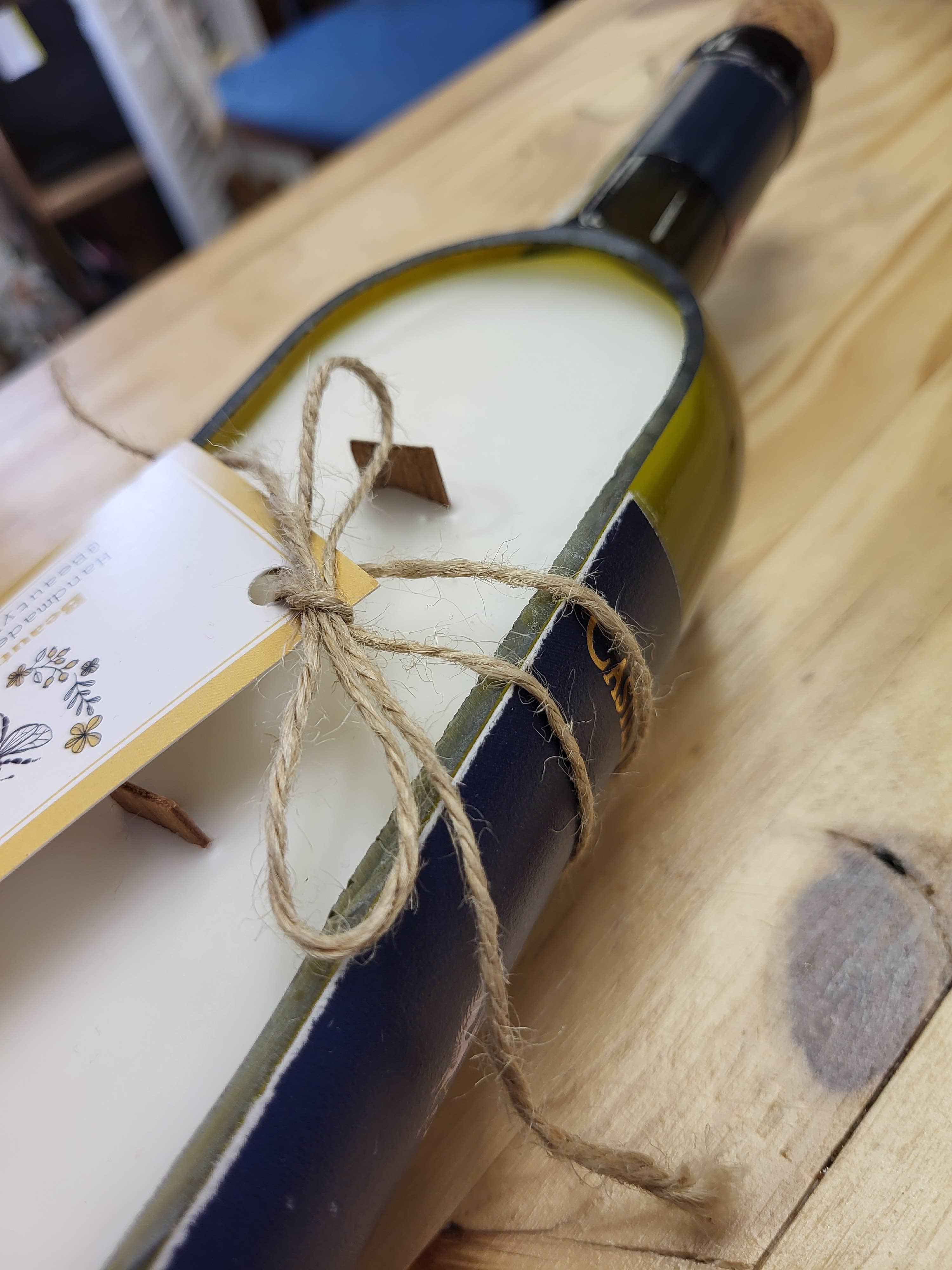 Cut Wine Bottle Candle