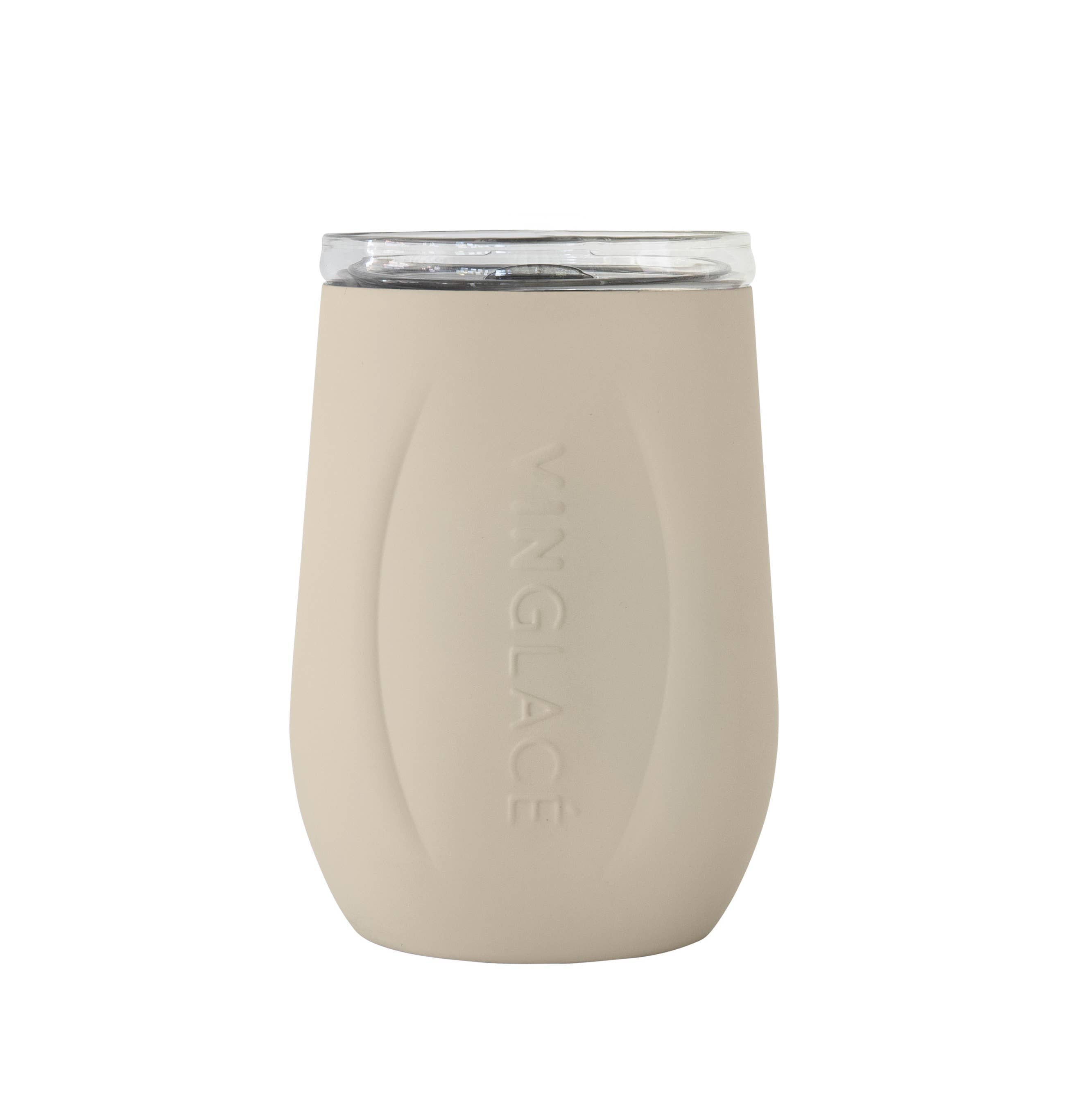 Vinglacé Glass-Lined Wine Glass – Sand | 10 oz Stainless Steel Wine Tumbler